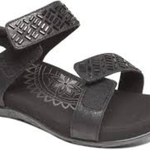 Aetrex Marcy Adjustable Quarter Strap Sandals in Black - NWOT - Picture 11 of 16